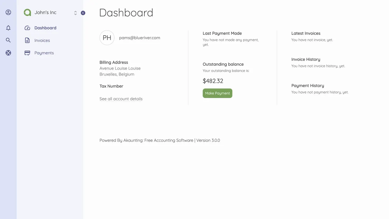 Akaunting Accounting Dashboard Features Overview 2026