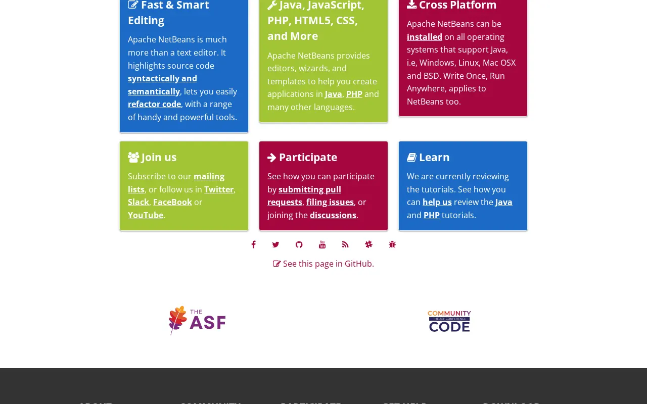 Apache NetBeans Code Editor Interface Overview 2026