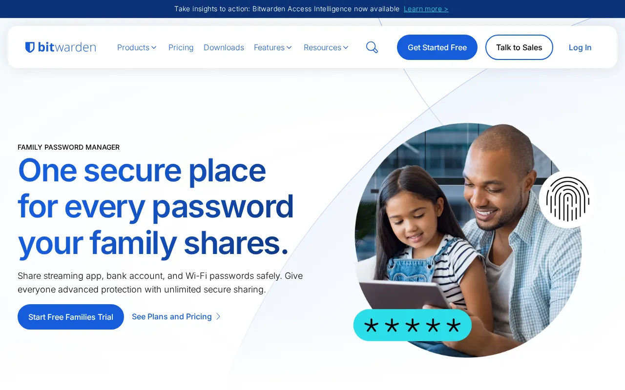 Bitwarden Family Password Management Tool Interface Screenshot 2026
