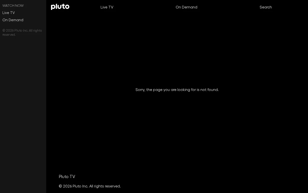 Pluto TV Features Overview Screenshot 2026