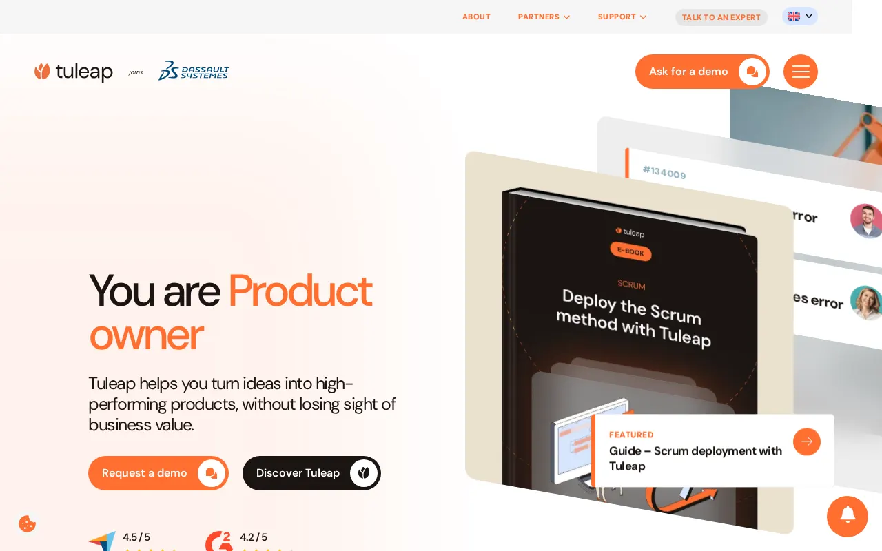 Tuleap Product Owner Dashboard Interface 2026
